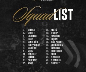 尤文对阵亚特兰大名单：弗拉霍维奇领衔，洛卡特利、冈萨雷斯在列